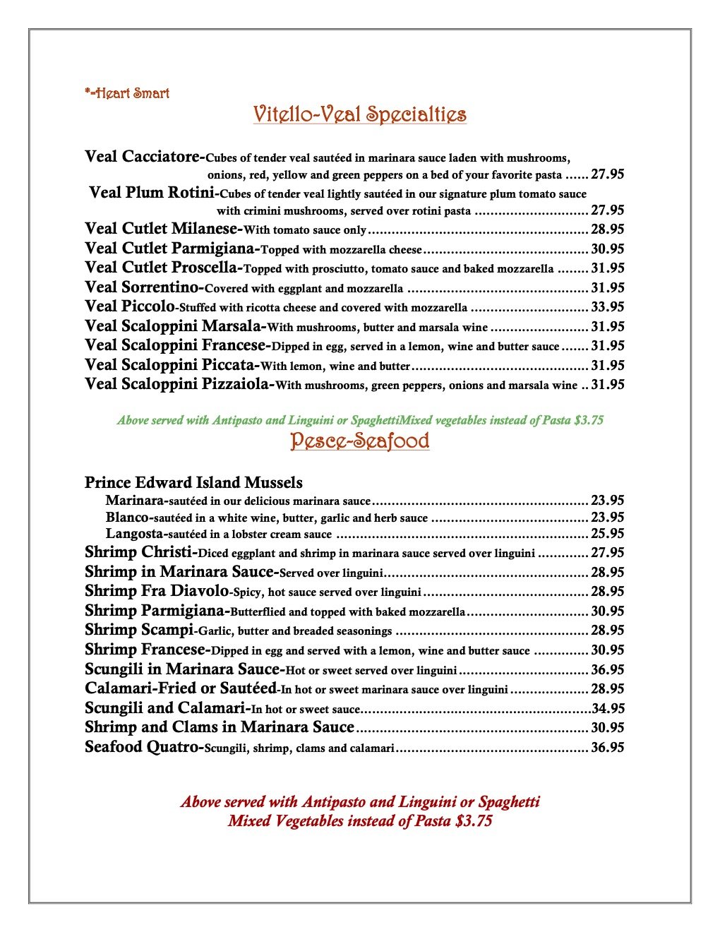 Dinner Piccolo Ristorante Bellmore, NY