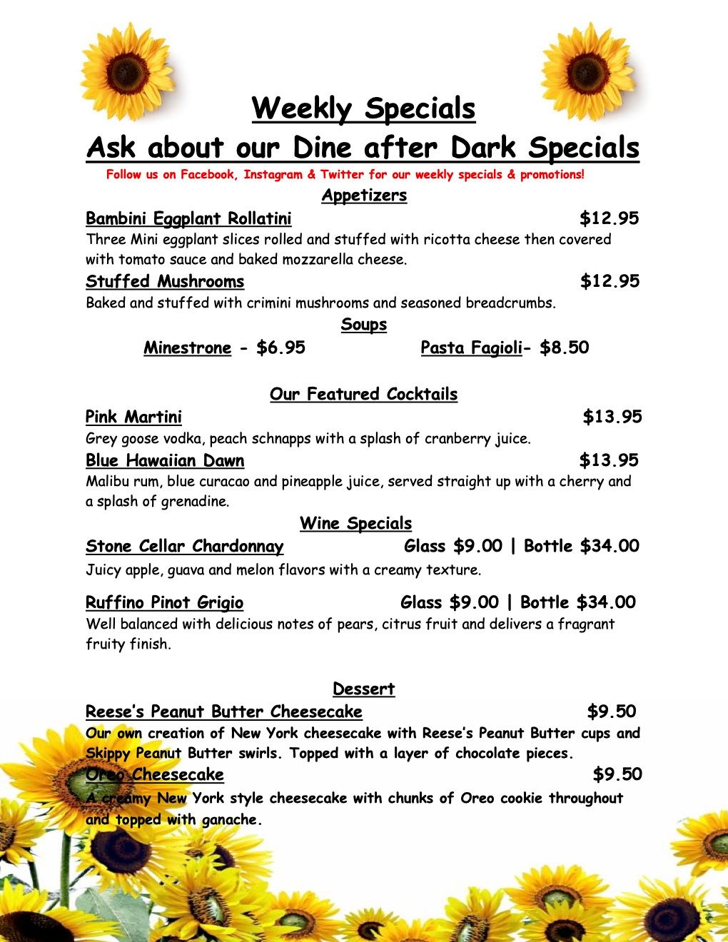 Piccolo's Ristorante Restaurant Bellmore NY Italian Restaurant