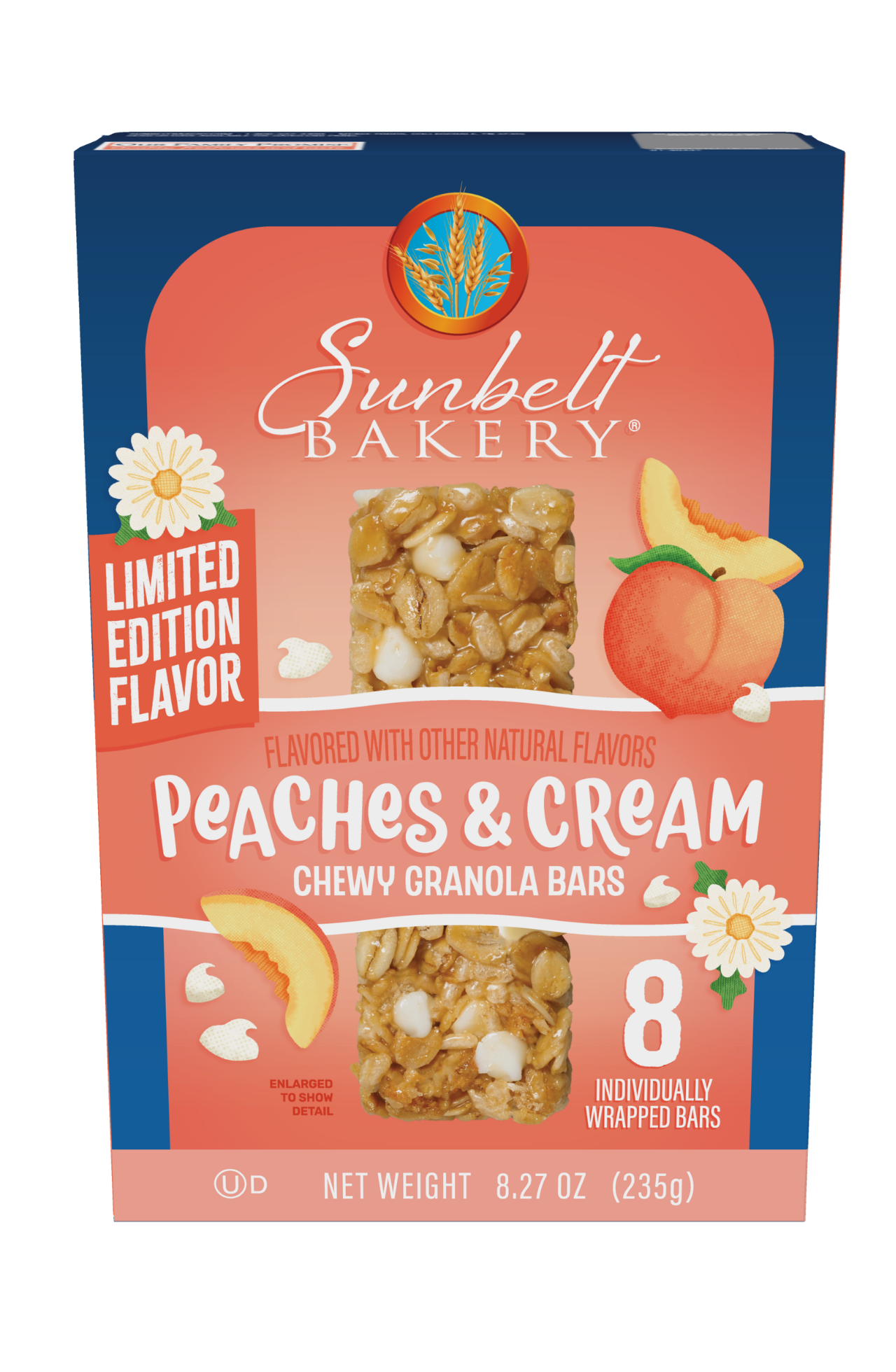 carton of peaches and cream chewy granola bars