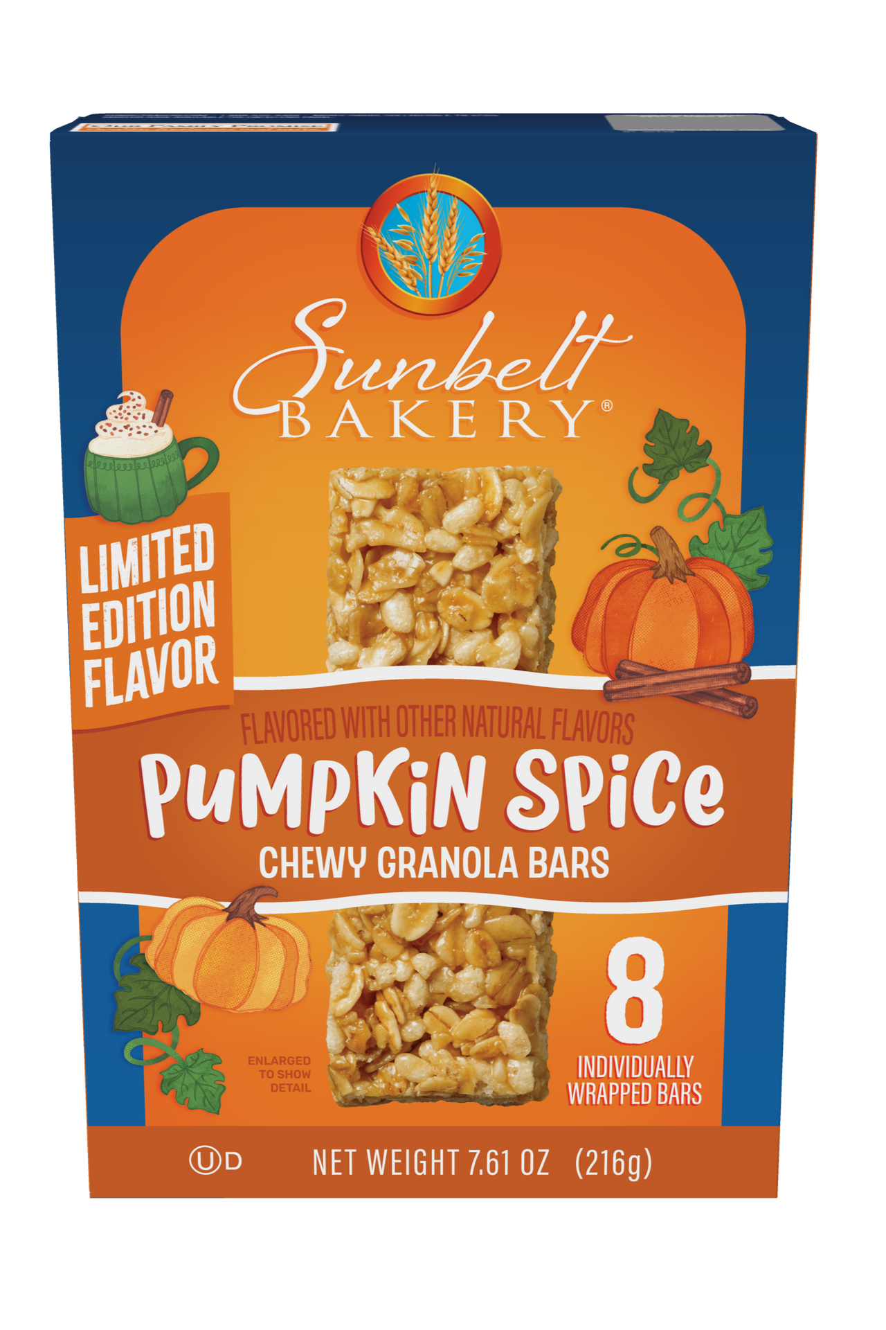 carton of pumpkin spice chewy granola bars
