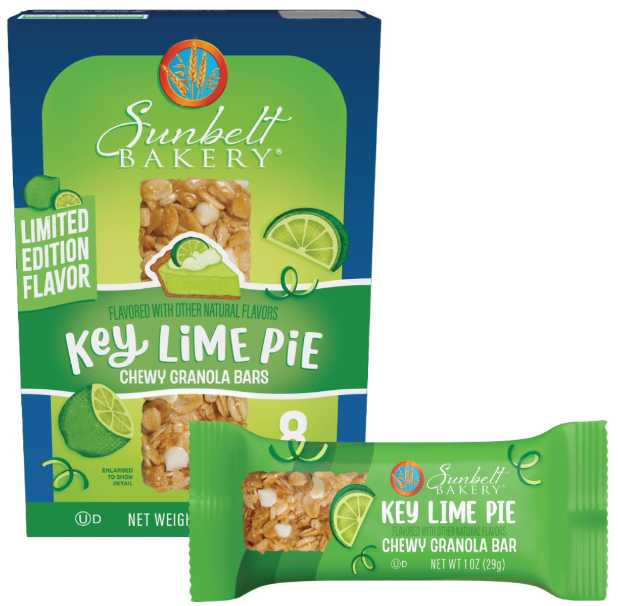 carton of key lime pie chewy granola bars