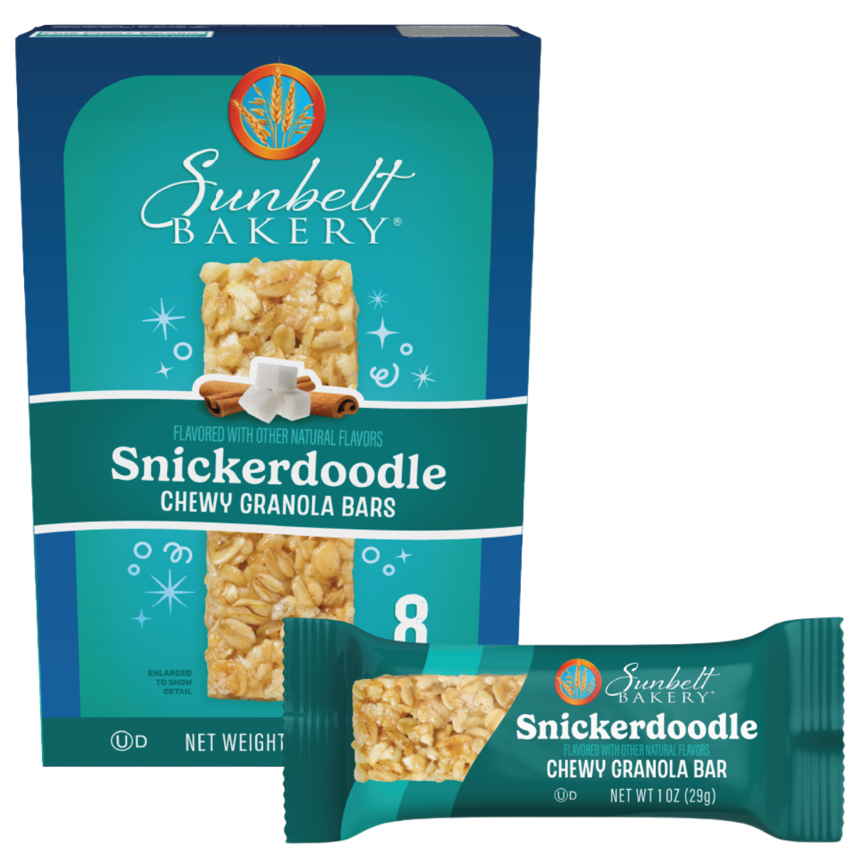 carton of snickerdoodle chewy granola bars with wrap