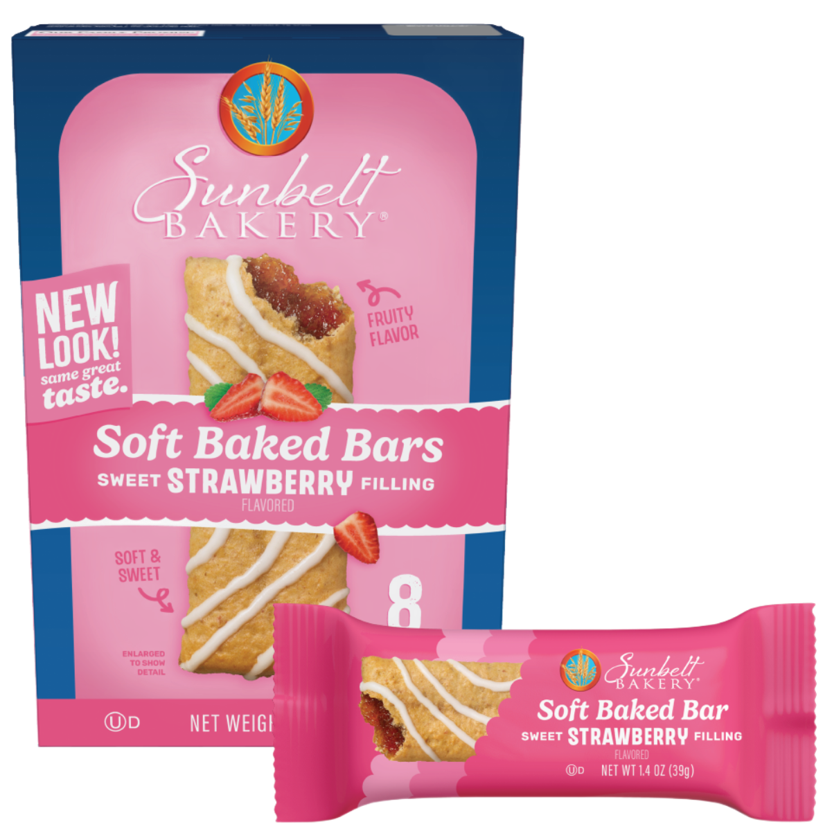 carton of strawberry soft baked bars