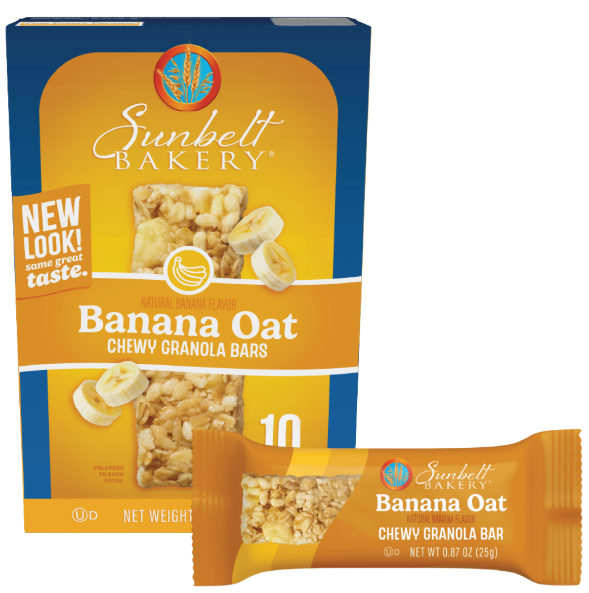 carton of banana oat chewy granola bars
