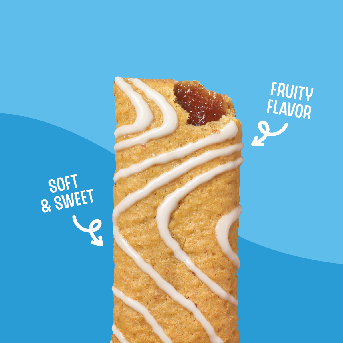 close up of blueberry soft baked bars