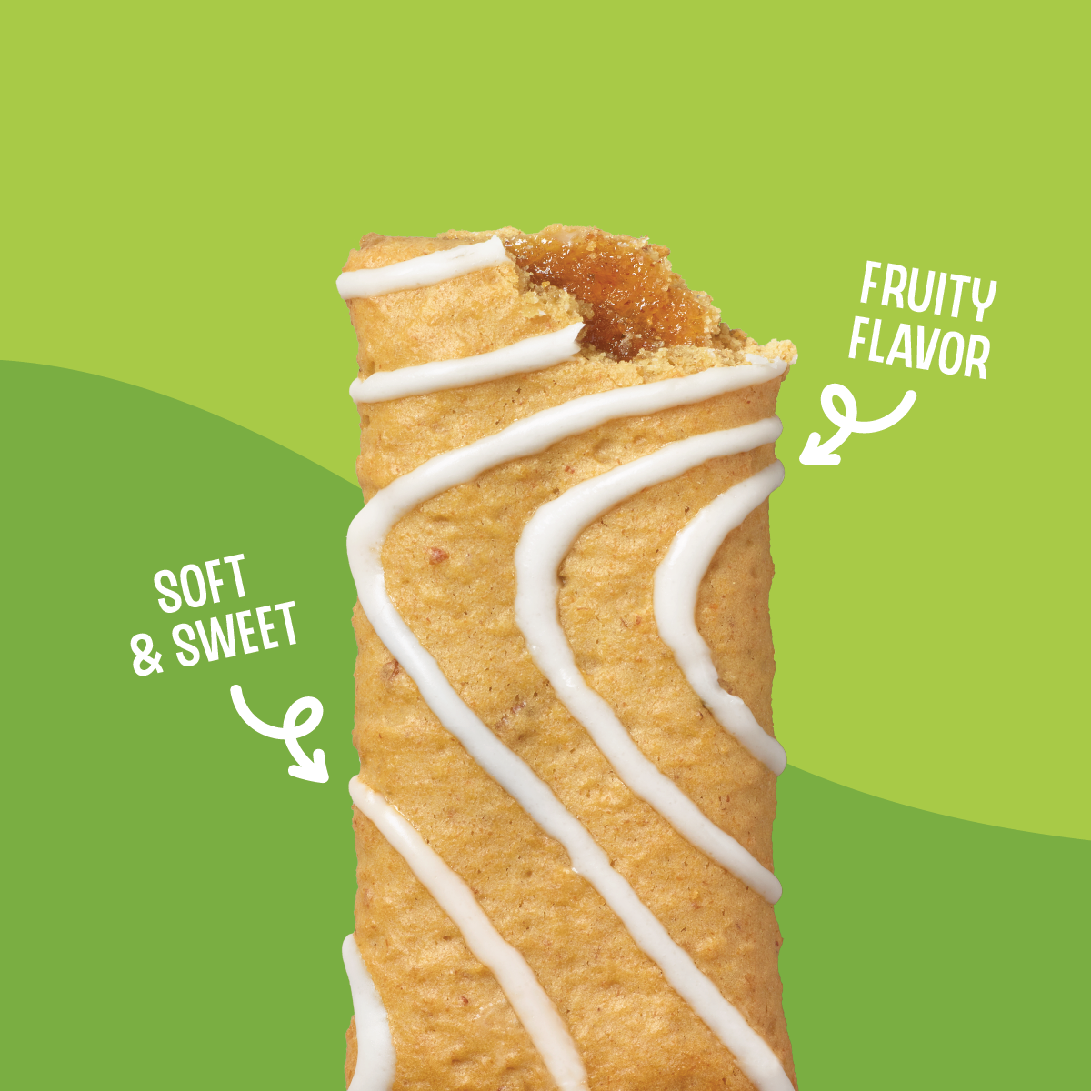 close up of apple cinnamon soft baked bars