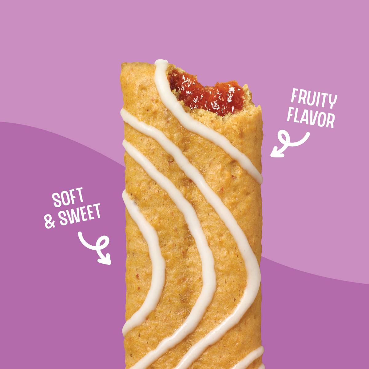 close up of raspberry soft baked bar