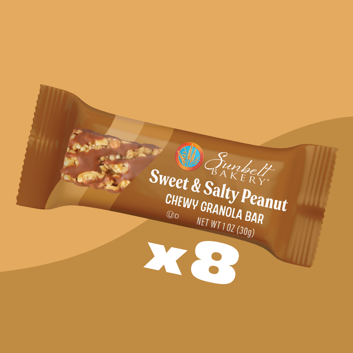 wrap image of sweet and salty peanut chewy granola bar