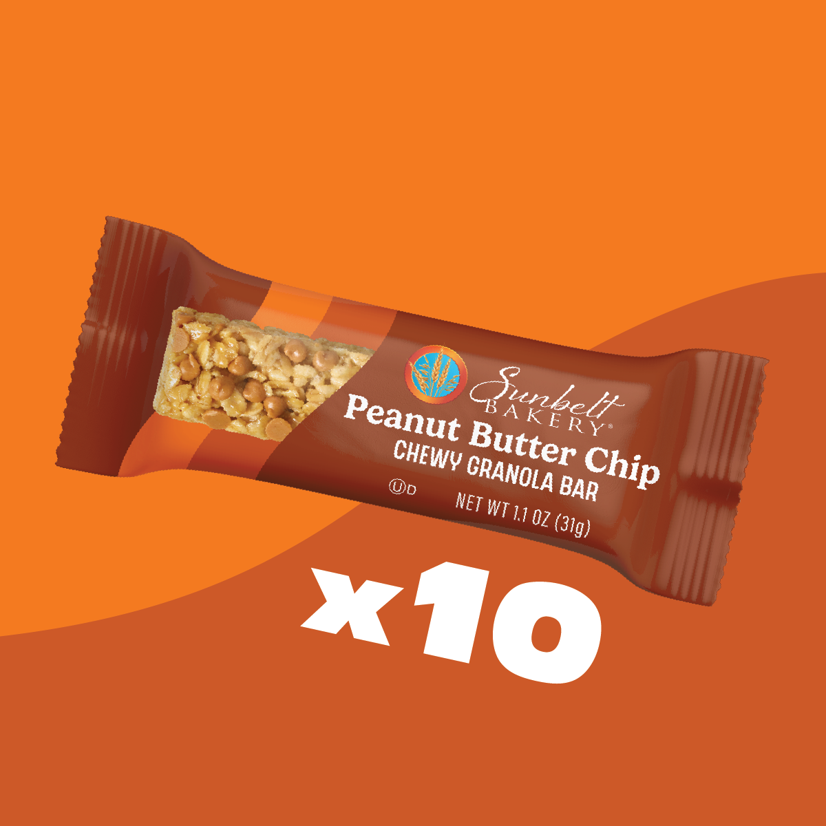 wrap of peanut butter chip chewy granola bars