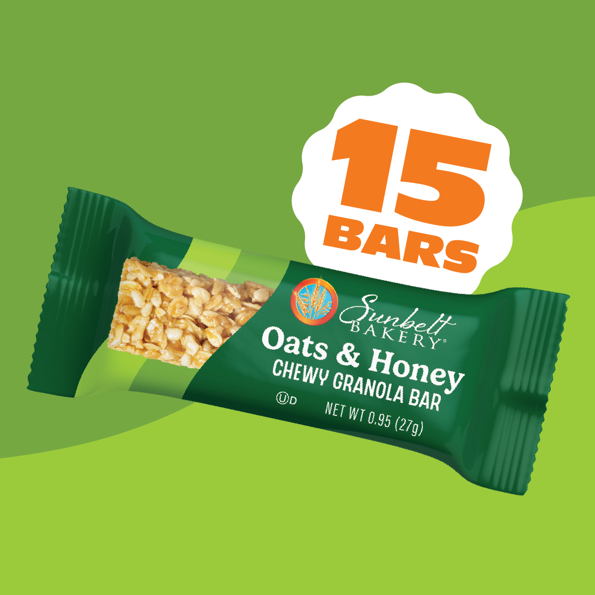 wrap of oats and honey chewy granola bars