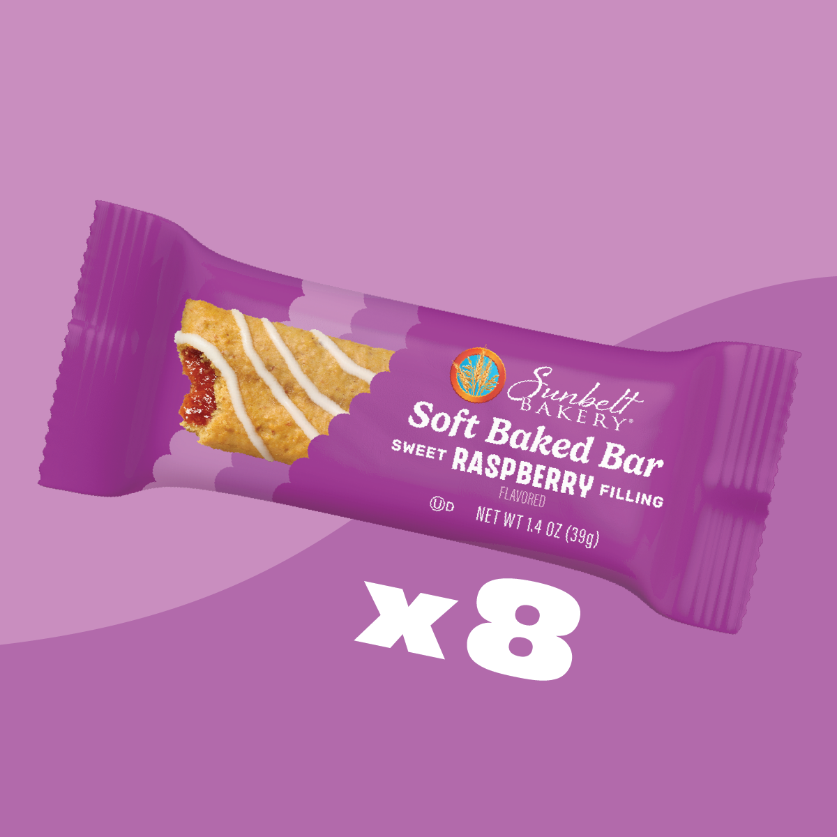 wrap of raspberry soft baked bars