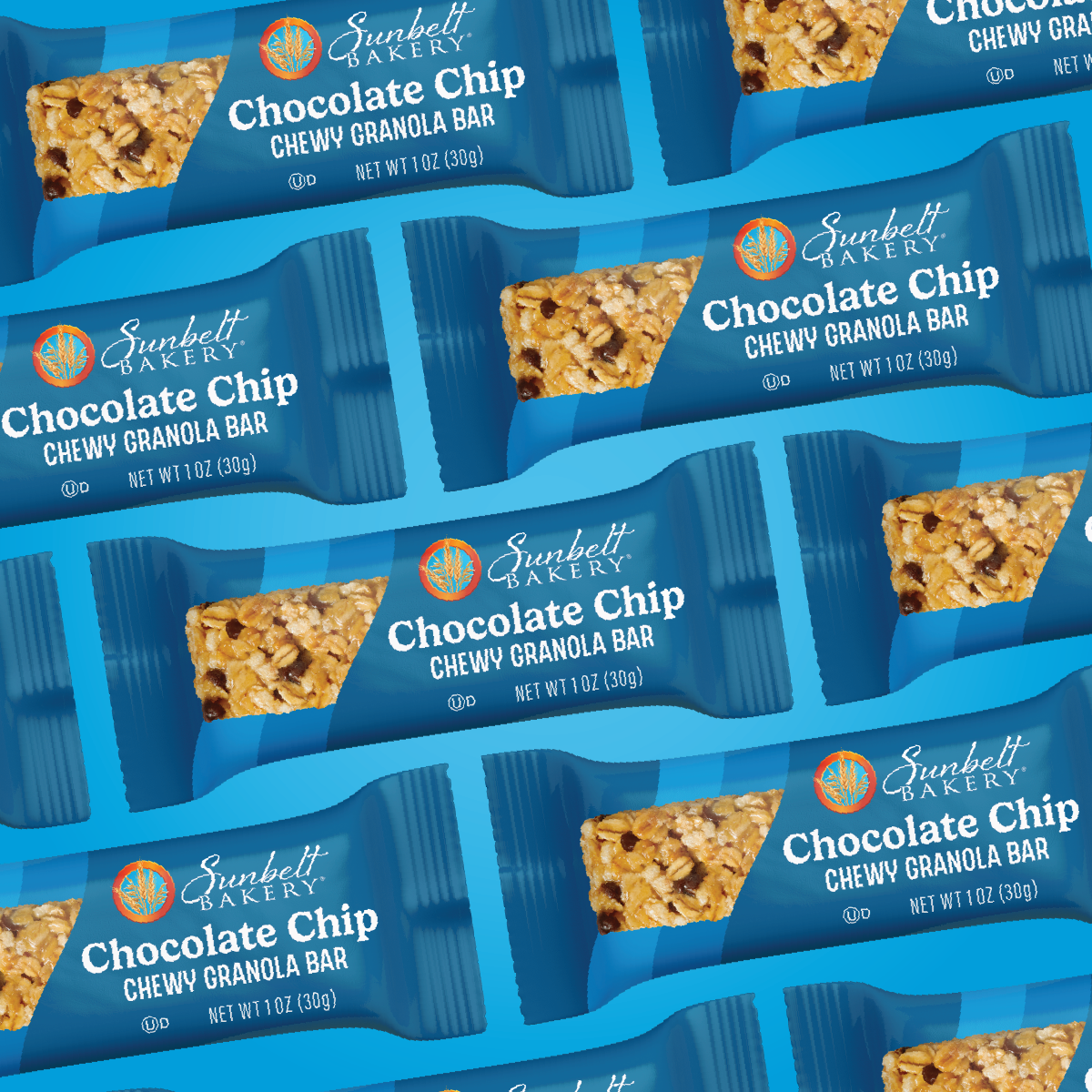 single serve wraps of chocolate chip chewy granola bars
