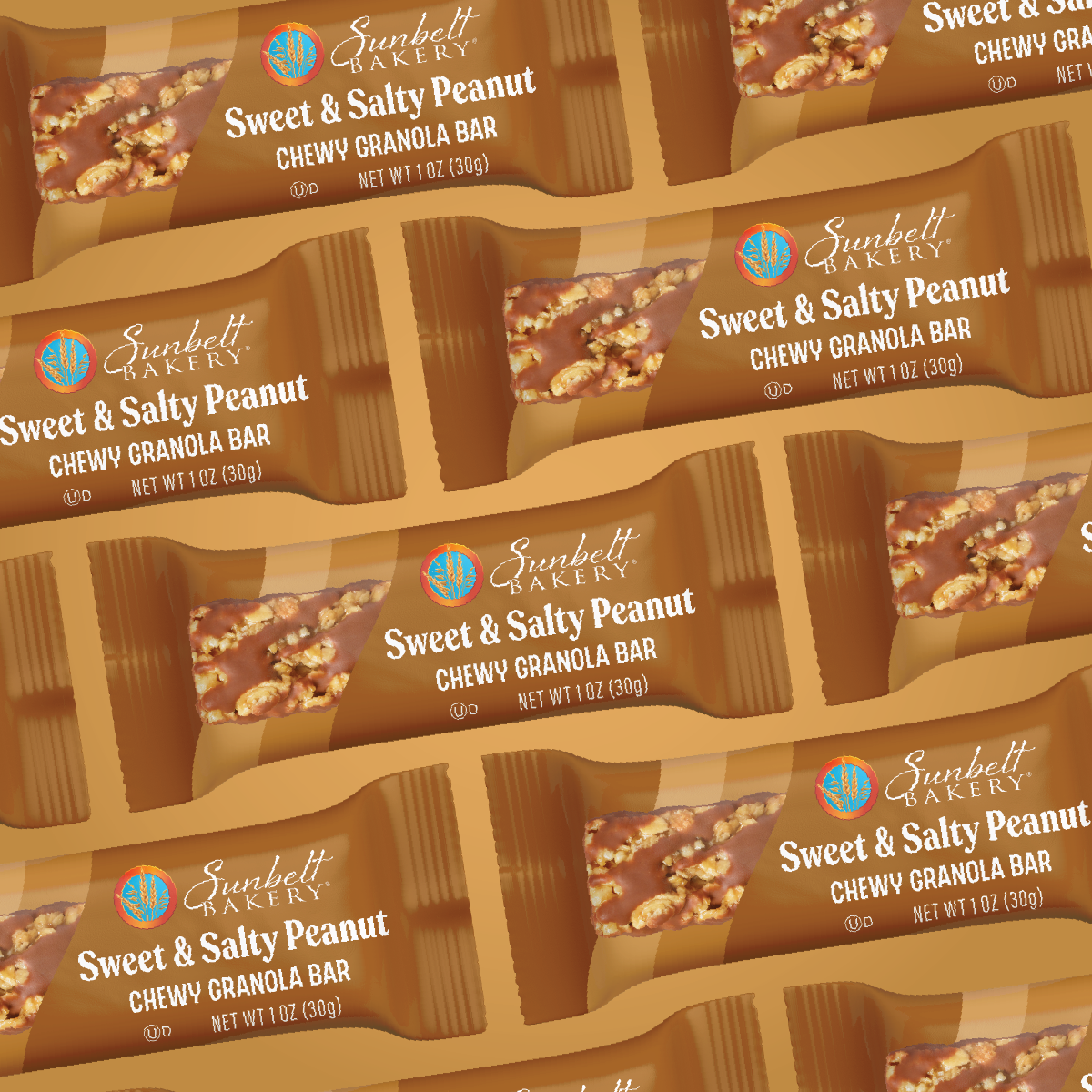 wrap images of single serve sweet and salty peanut chewy granola bars