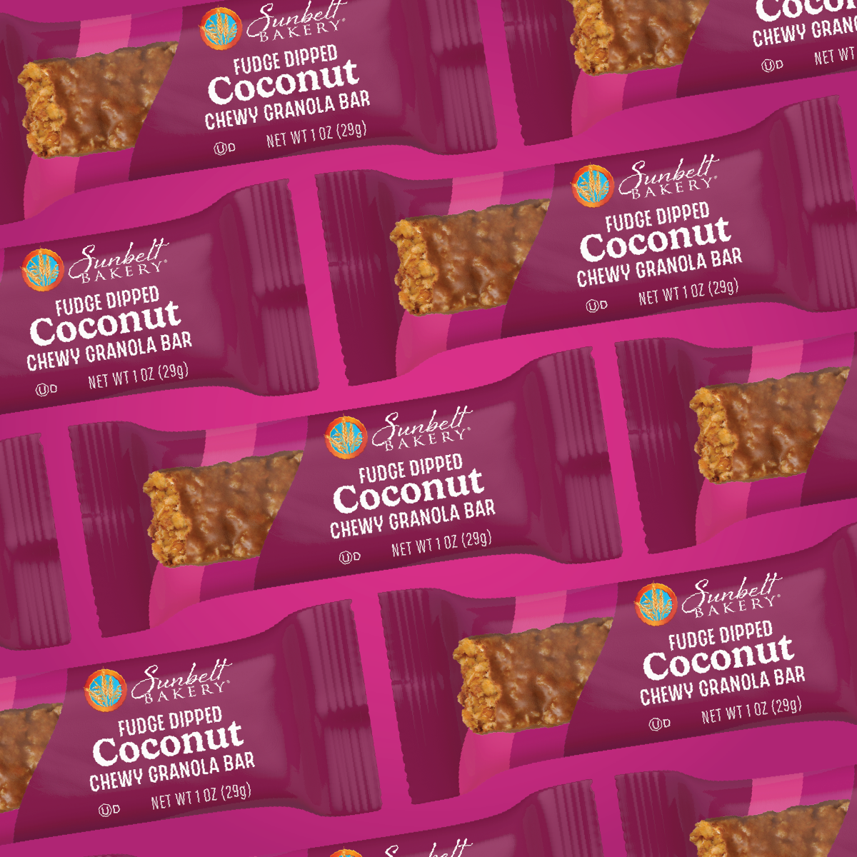 wraps of fudge dipped coconut chewy granola bars