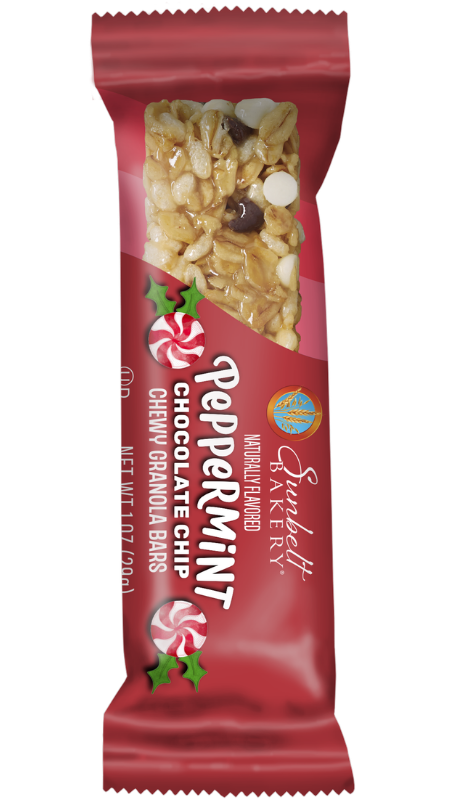 wrap of peppermint chocolate chip chewy granola bar