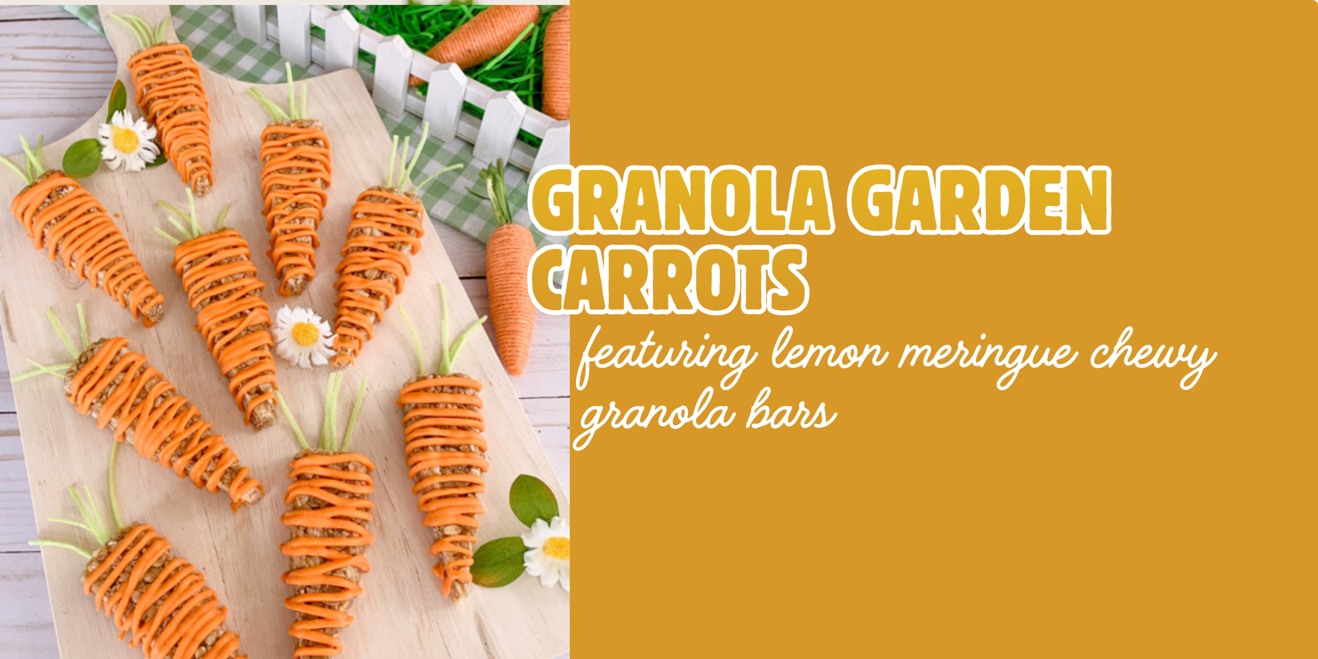 header image of granola garden carrots recipe