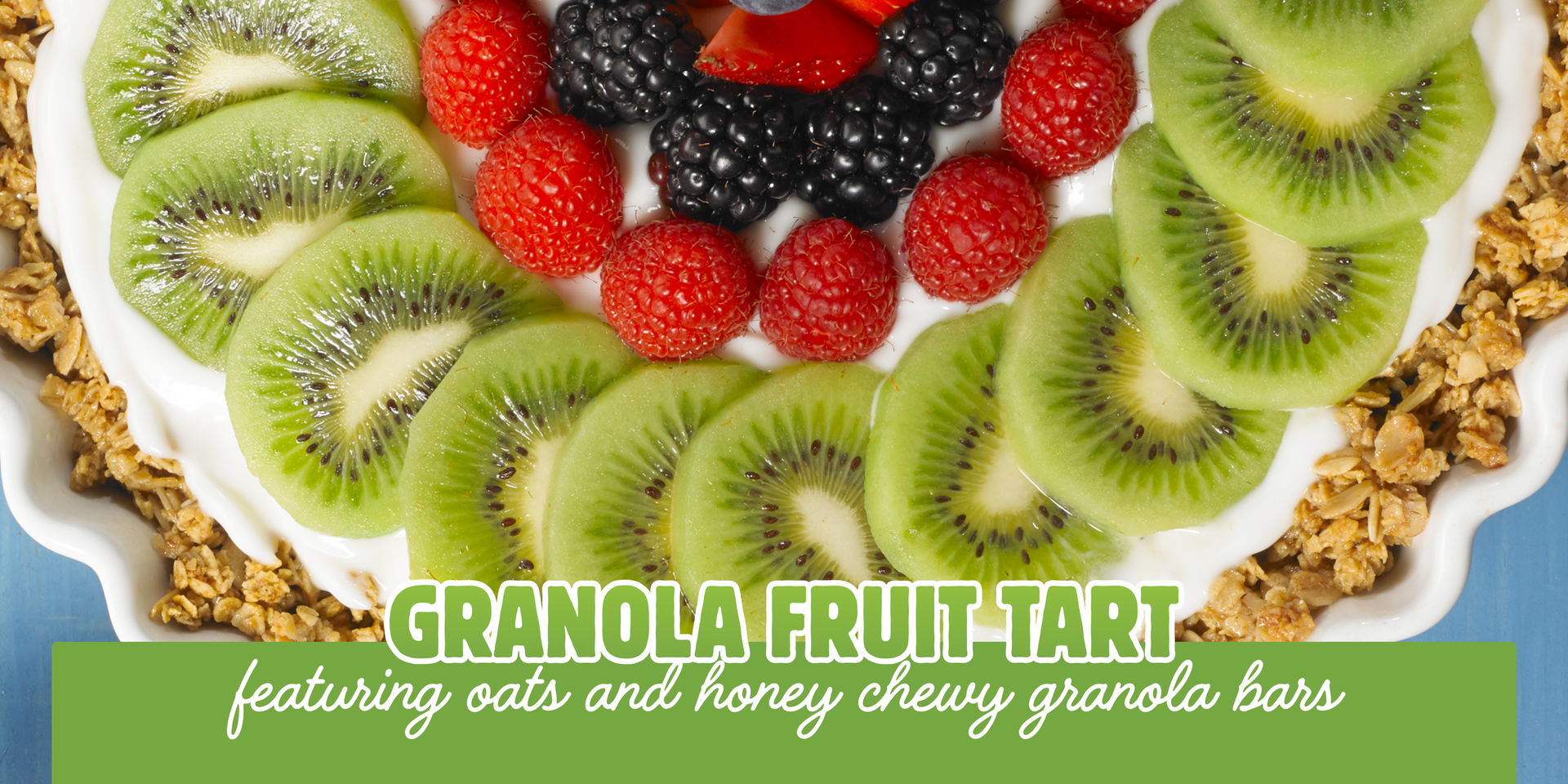 header image of granola fruit tart recipe