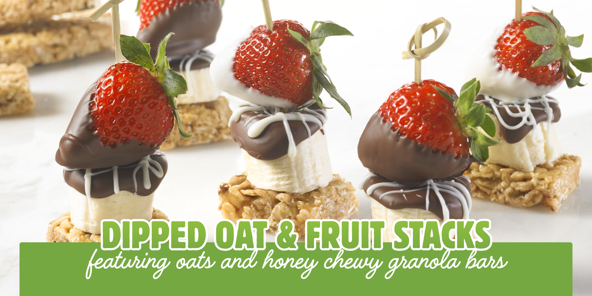header image of dipped oat and fruit stack recipe