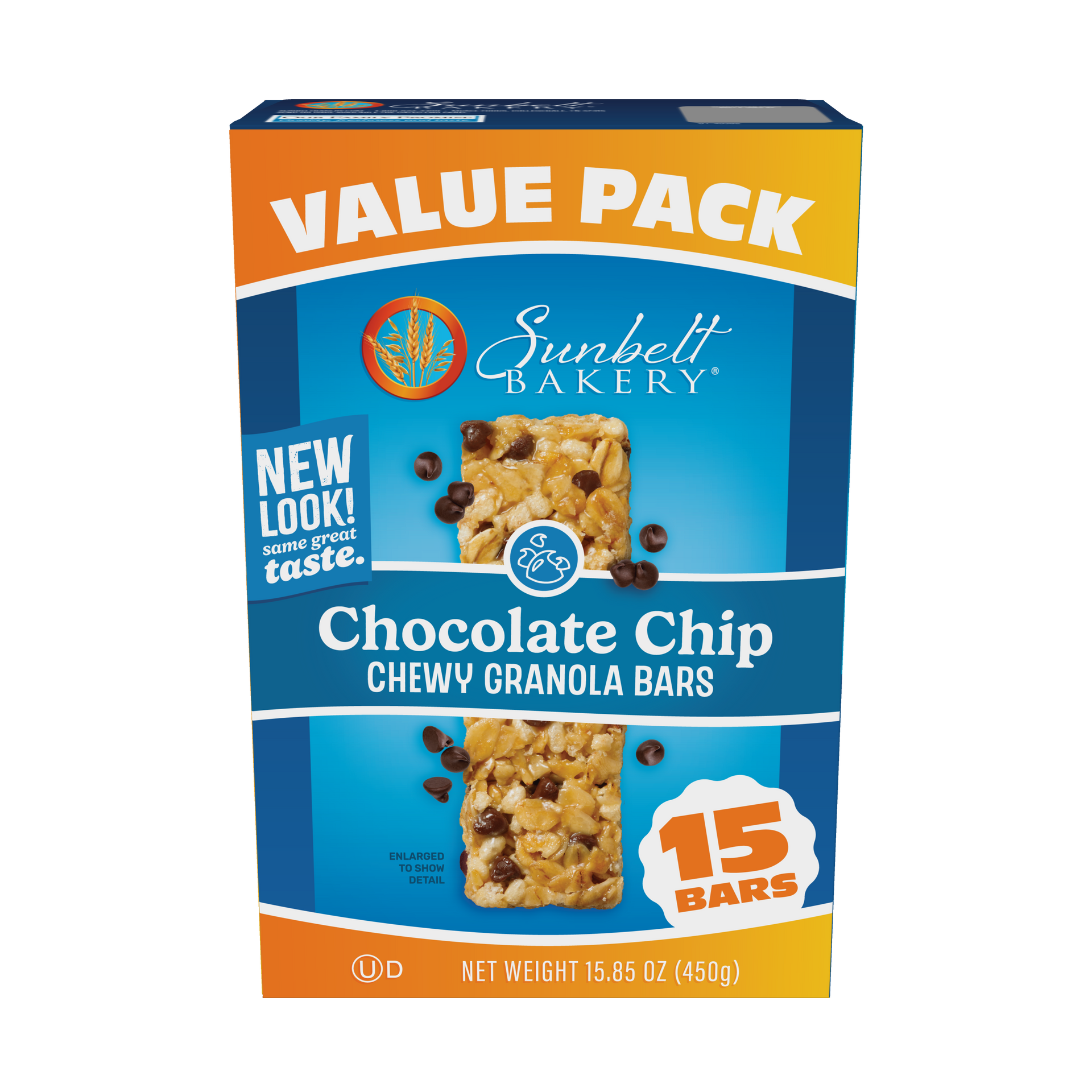 carton of value pack chocolate chip chewy granola bars
