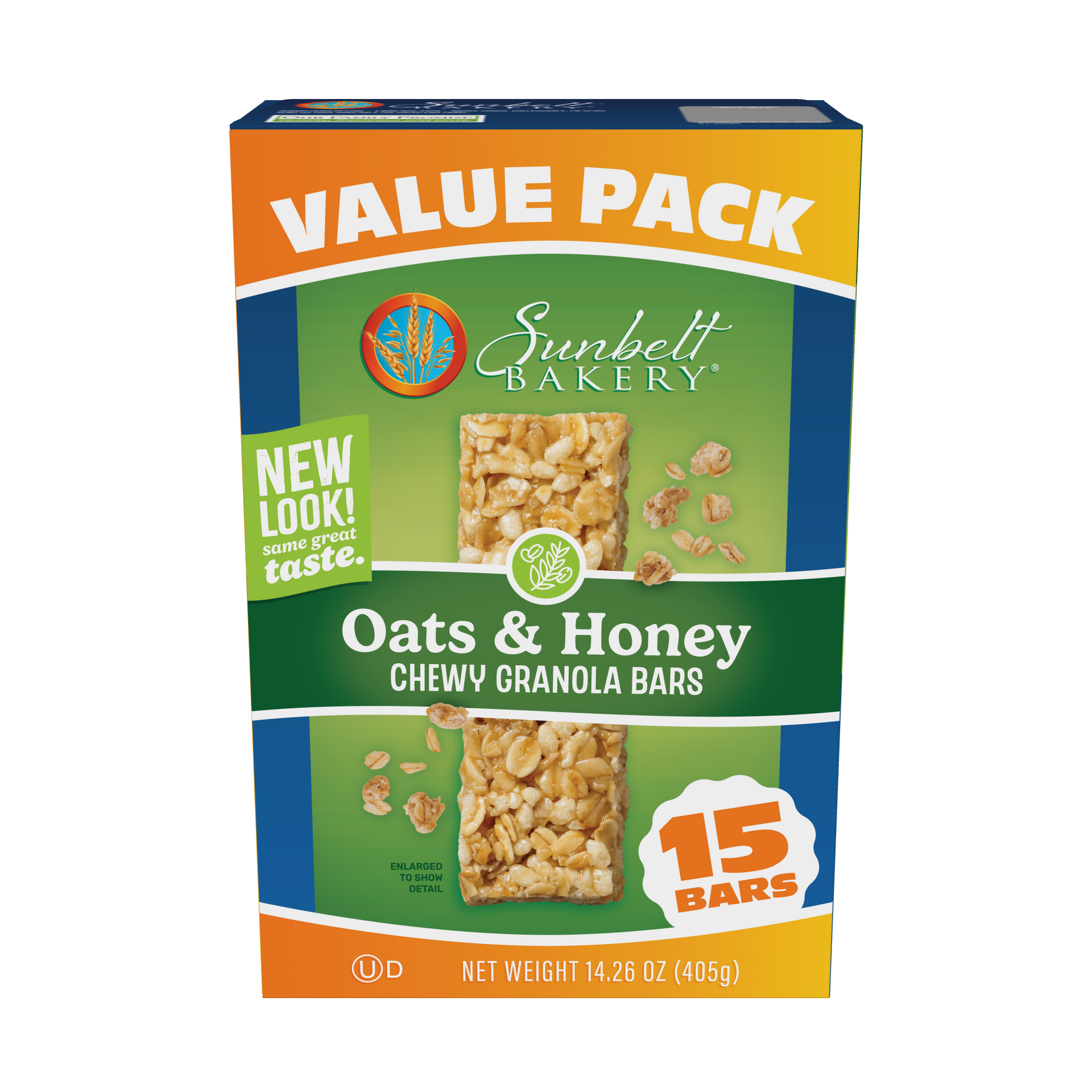 carton of value pack oats and honey chewy granola bars