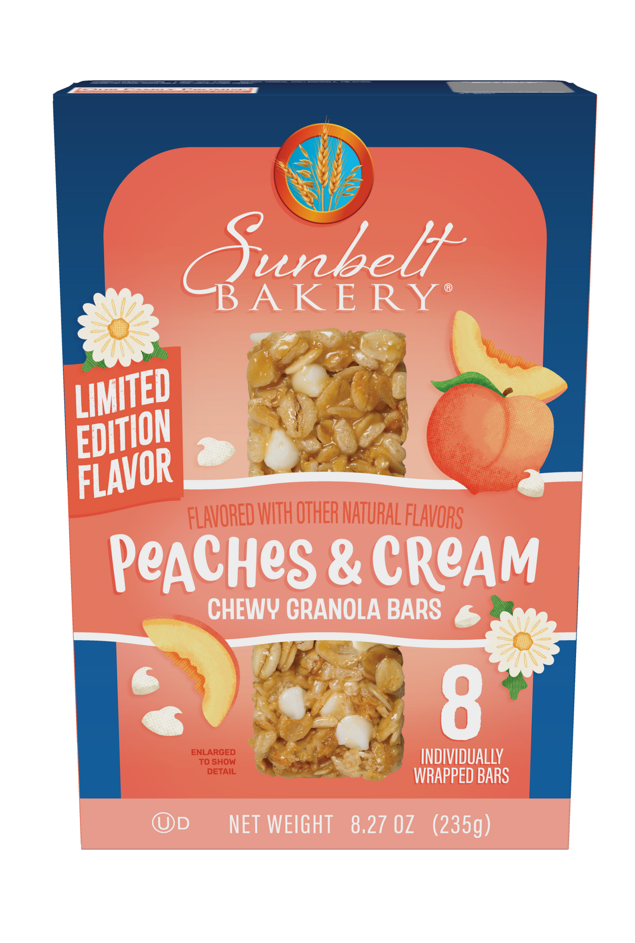 carton of peaches and cream chewy granola bars