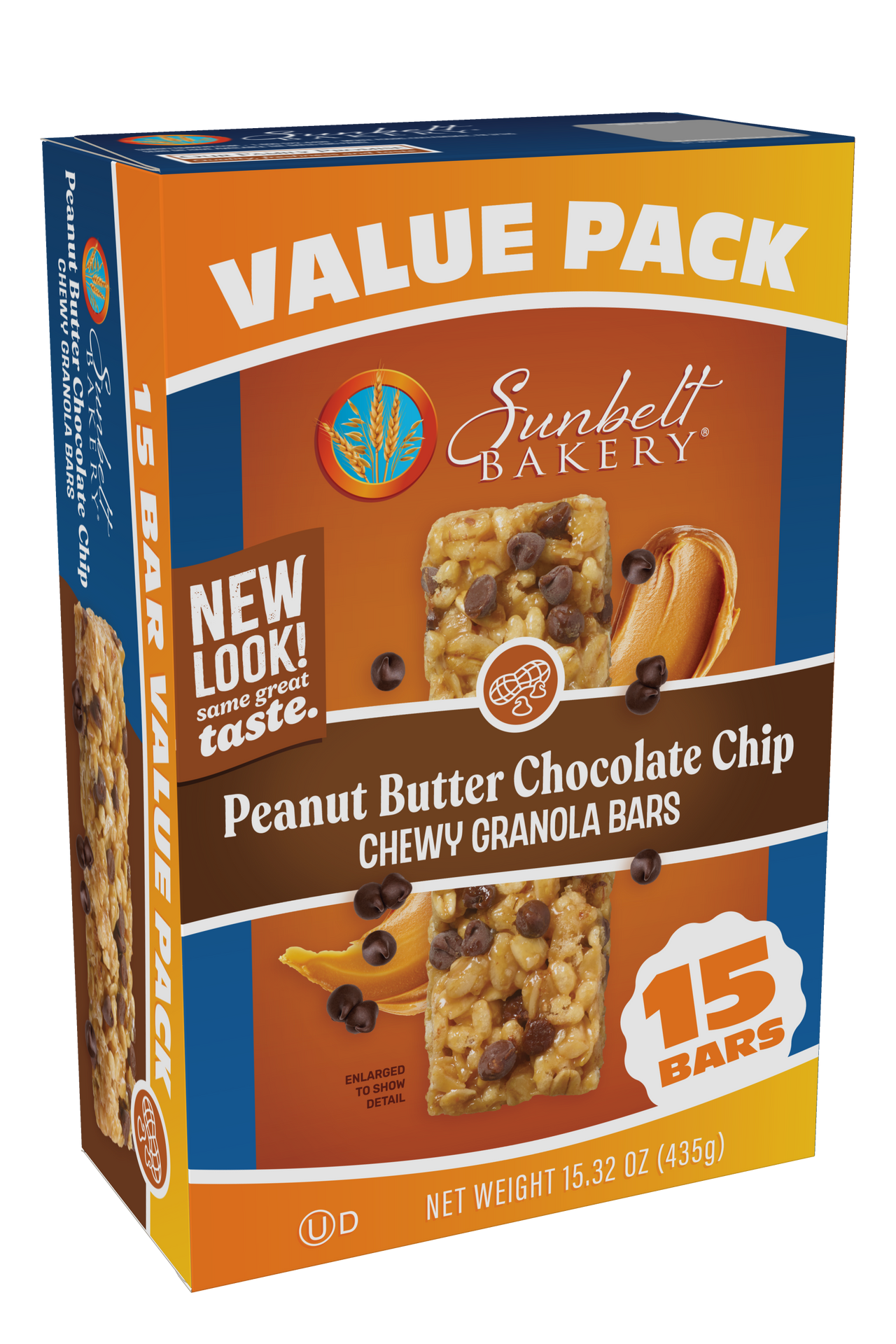 carton of value pack peanut butter chocolate chip chewy granola bars