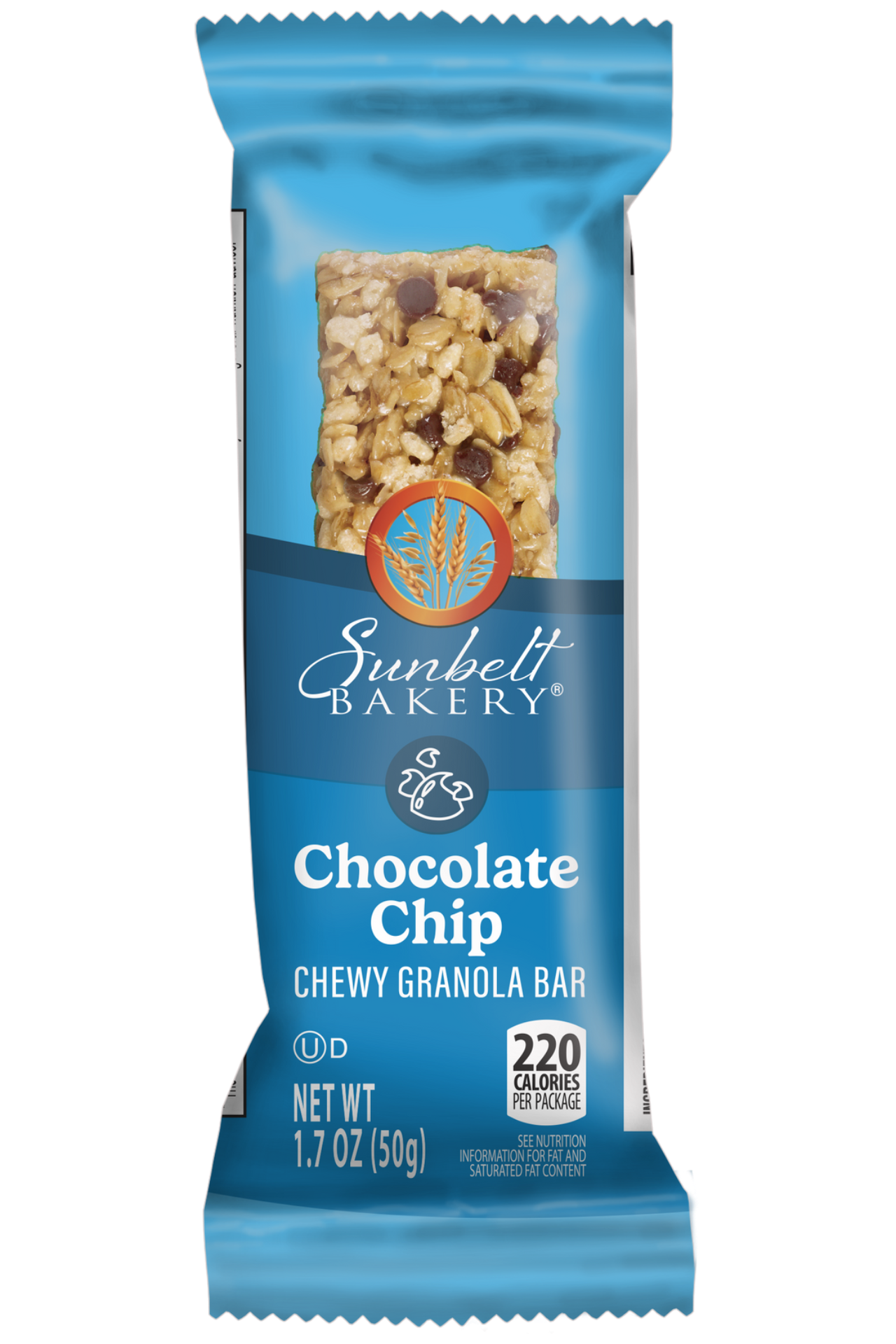 wrap of single serve chocolate chip chewy granola bars