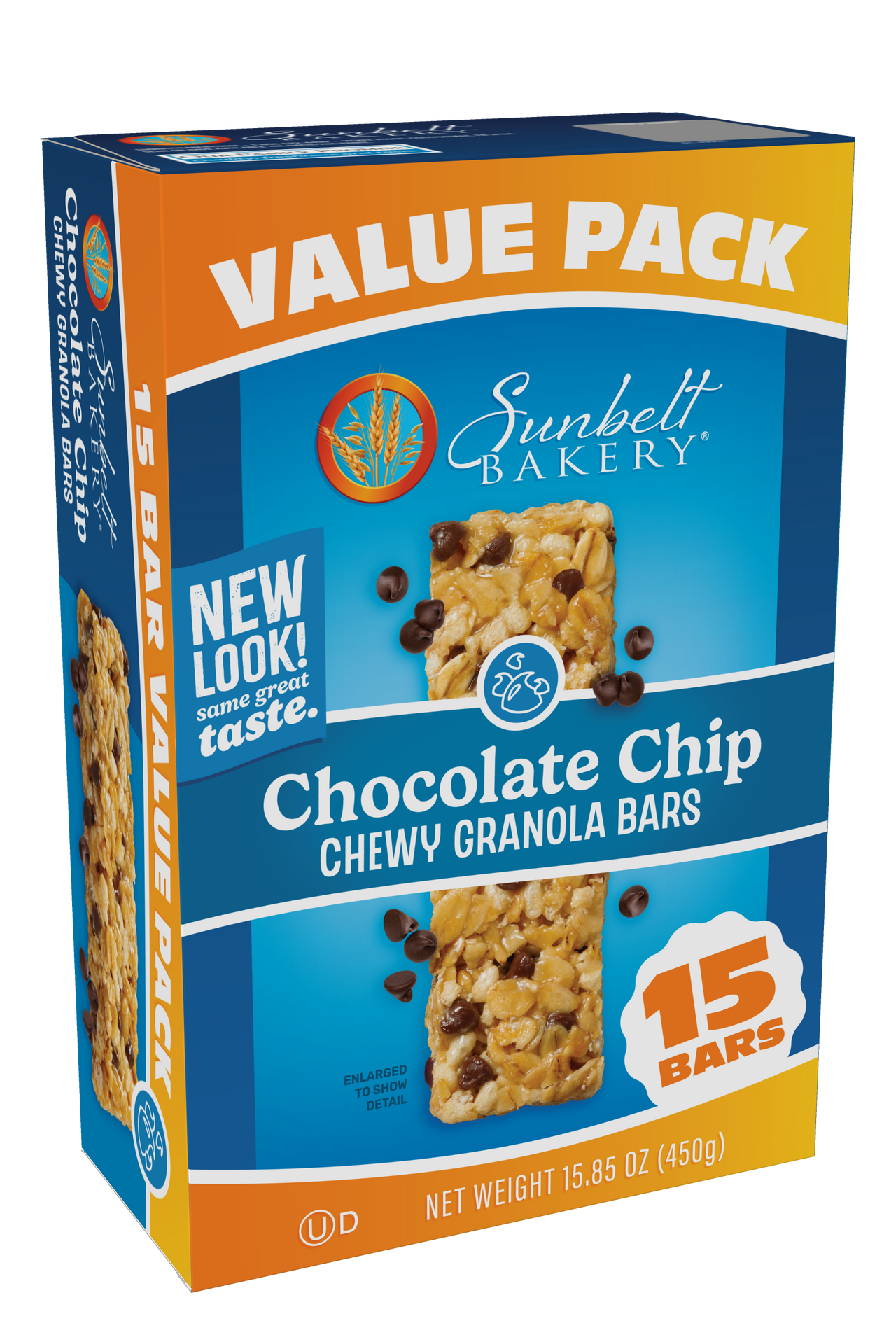 carton of value pack chocolate chip chewy granola bars