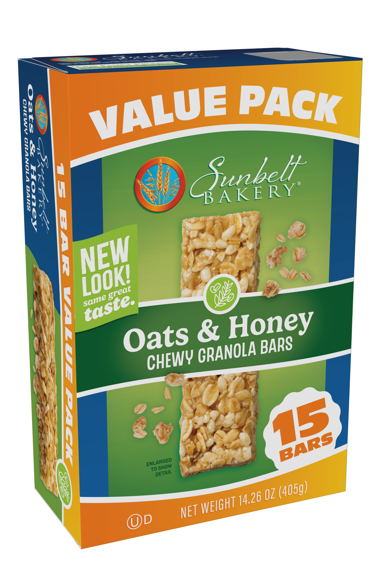 carton of value pack oats and honey chewy granola bars