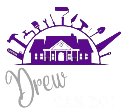 Purple house and tools logo, 