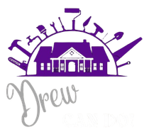 Purple house and tools logo, 
