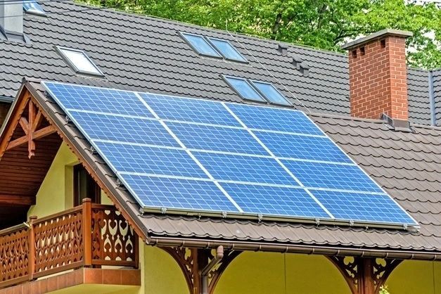 Solar panel on house roof — San Diego, CA — White Horse Electric
