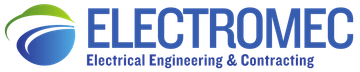 a logo for electromec electrical engineering and contracting