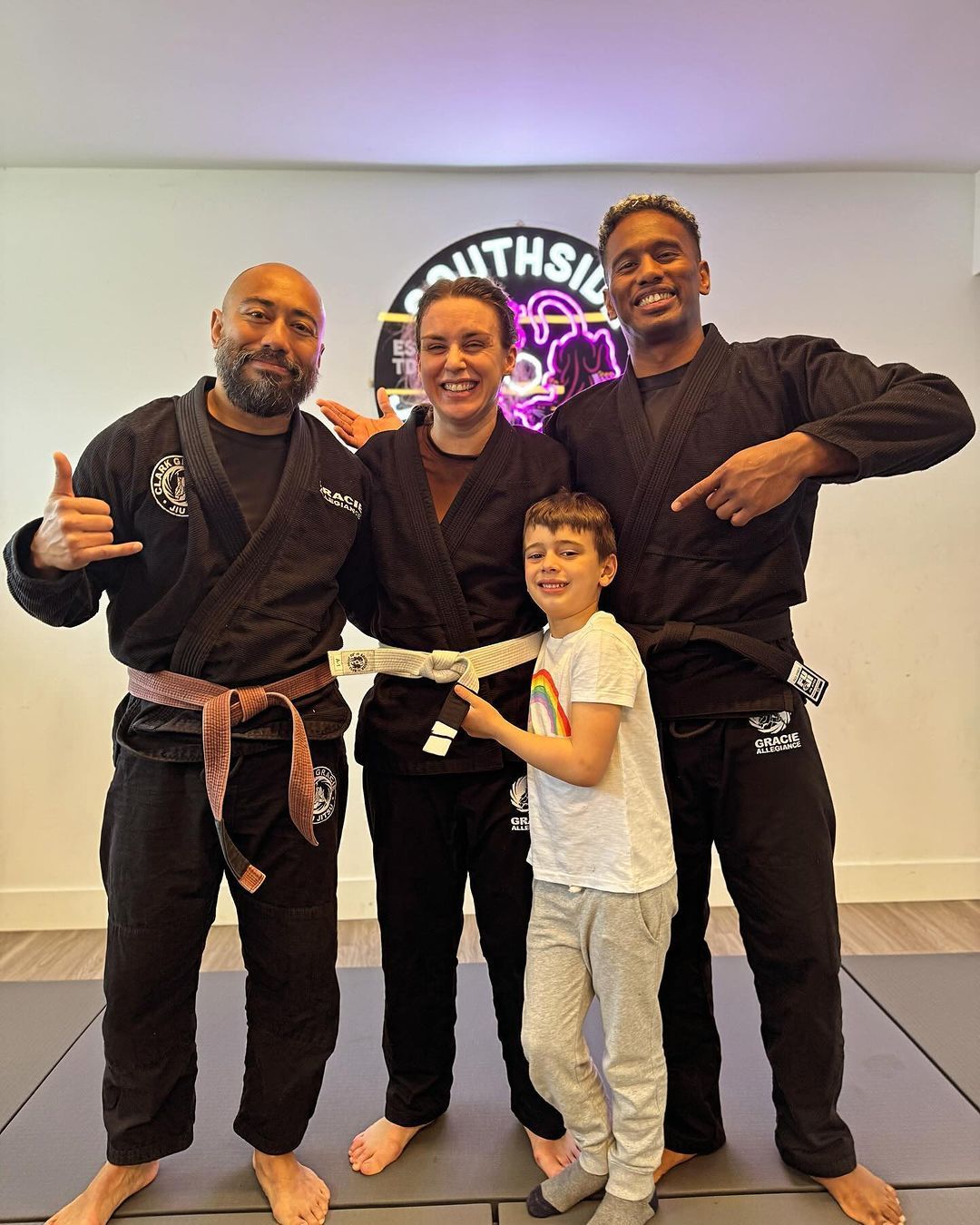 Southside Jiu Jitsu Club members group photo at the gym