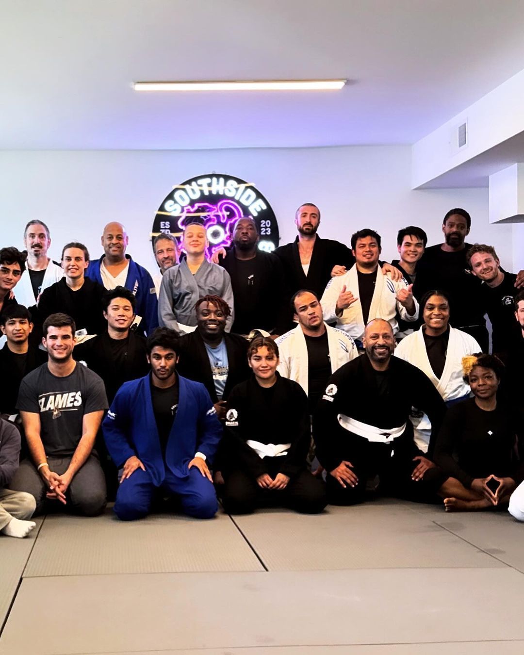 Southside Jiu Jitsu Club members group photo at the gym