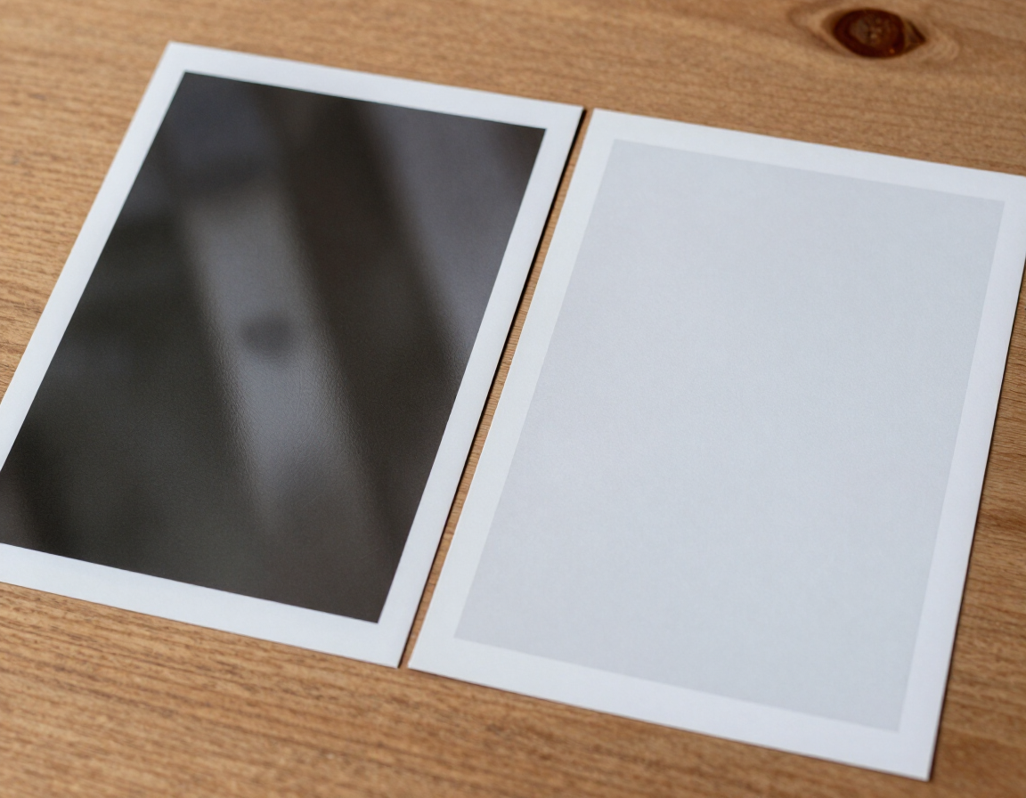 Dos fotos instantáneas sobre una mesa de madera, una oscura y otra en blanco, ligeramente superpuestas.