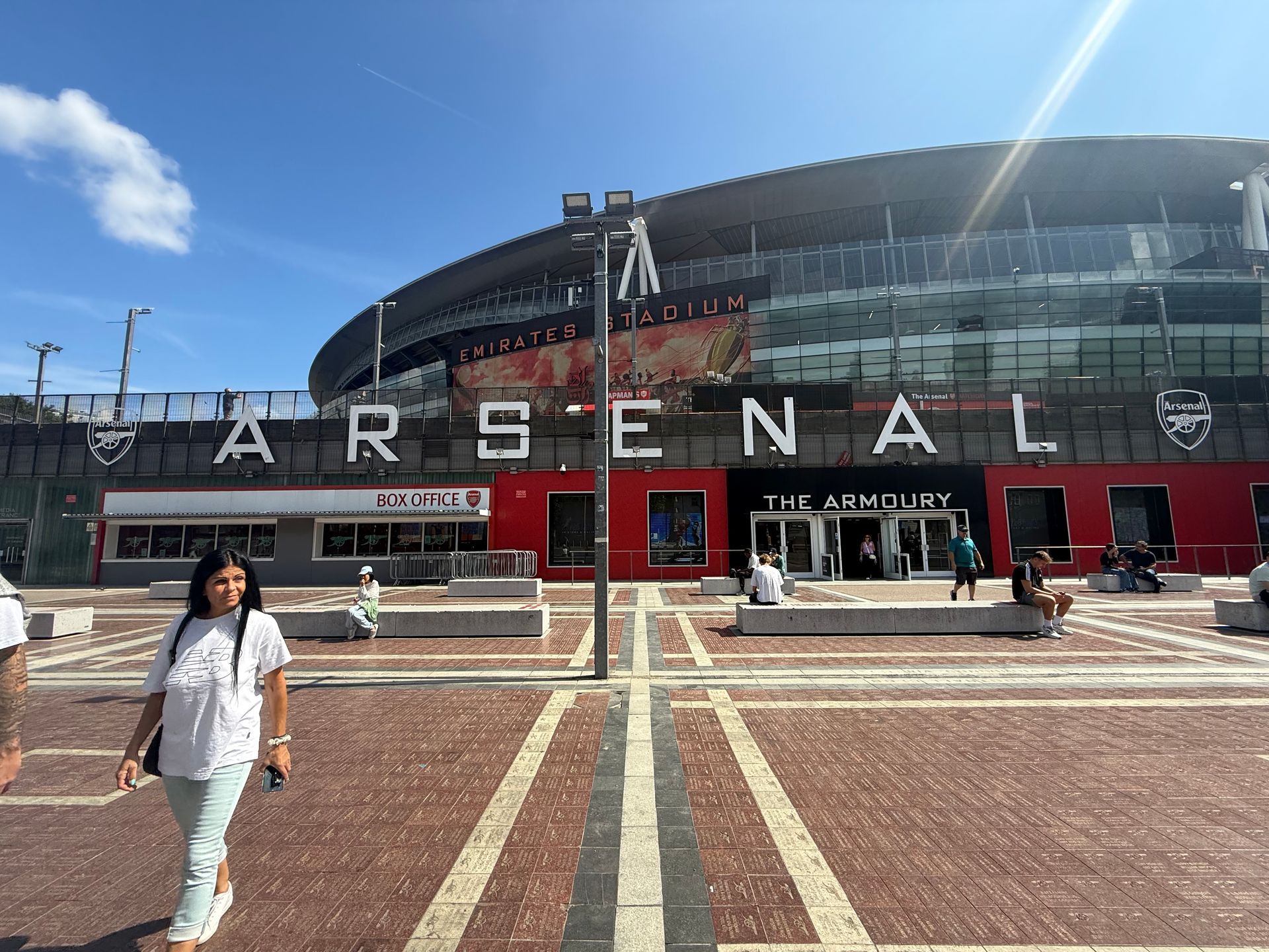 Arsenal stadium exterior with 
