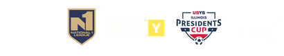 Logos for US National Premier League, NPL, a yellow 