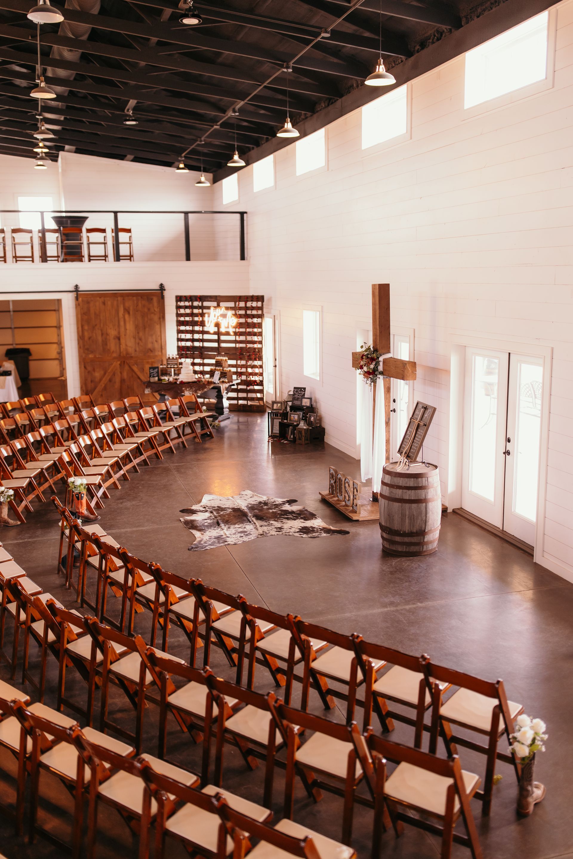 reception hall at wild wood wedding and event center