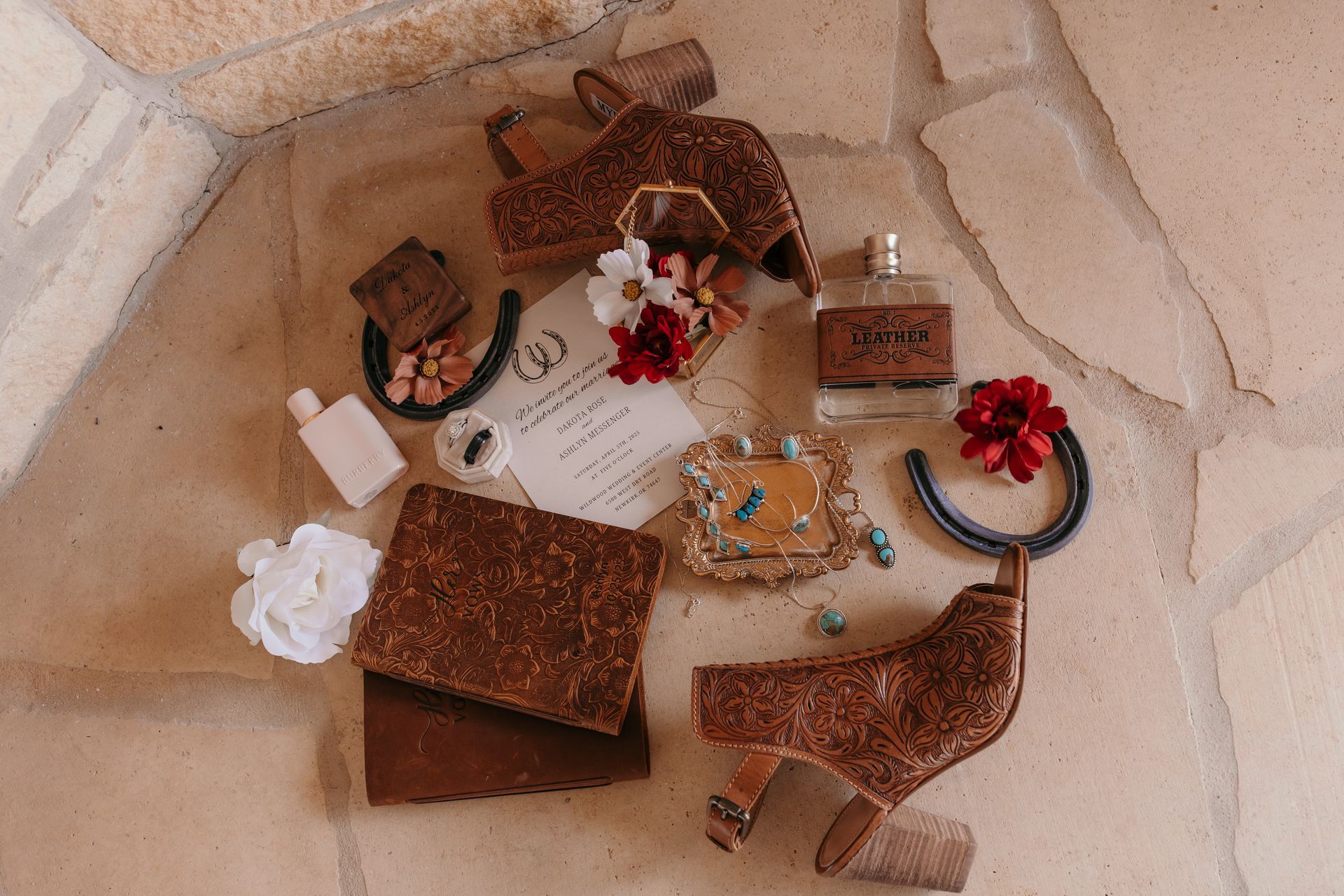 western wedding detail shot