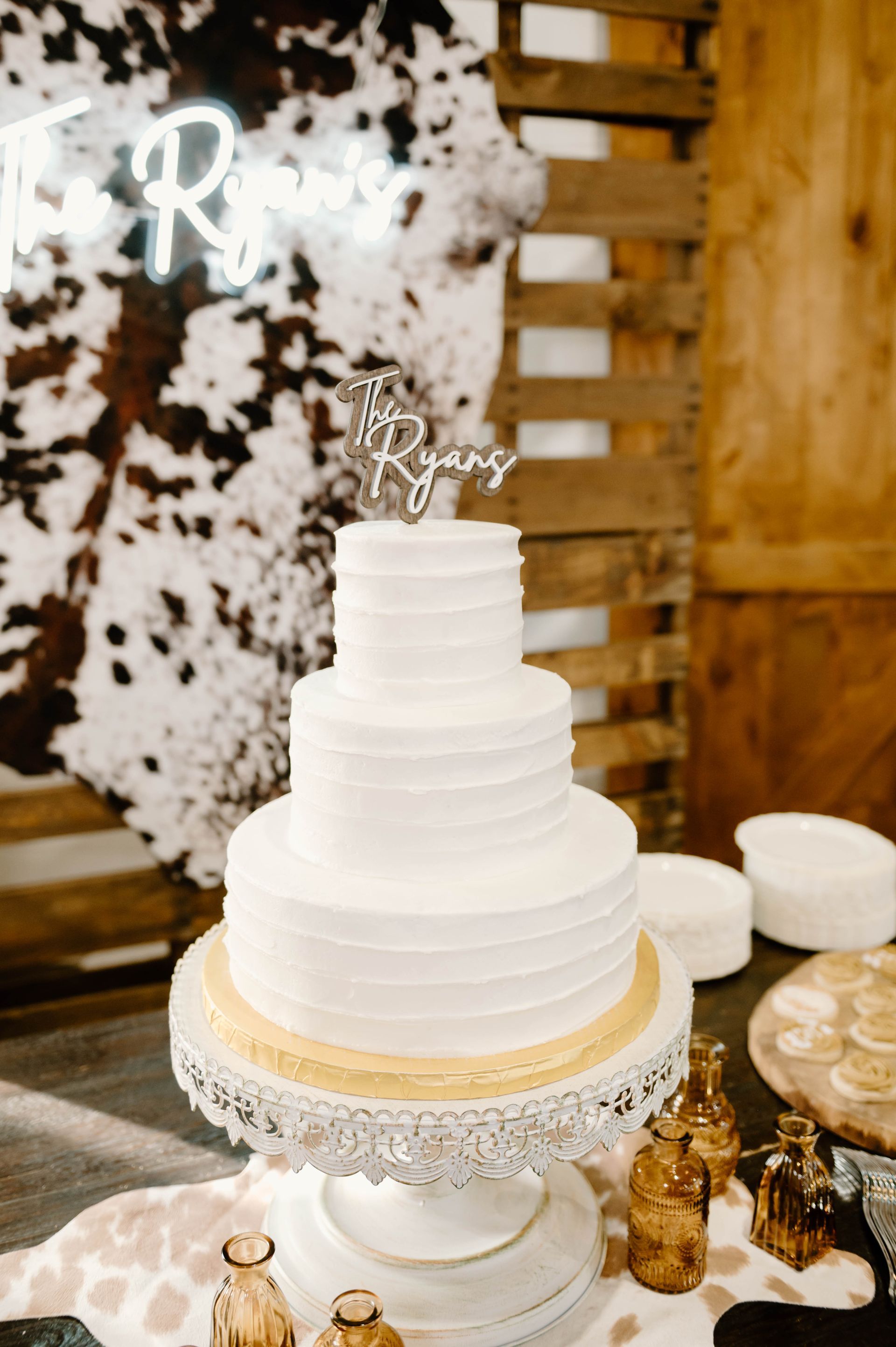 three tier wedding cake