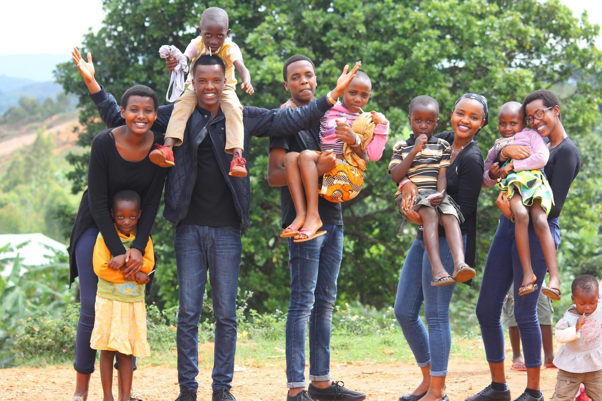 Immigrant family from Africa
