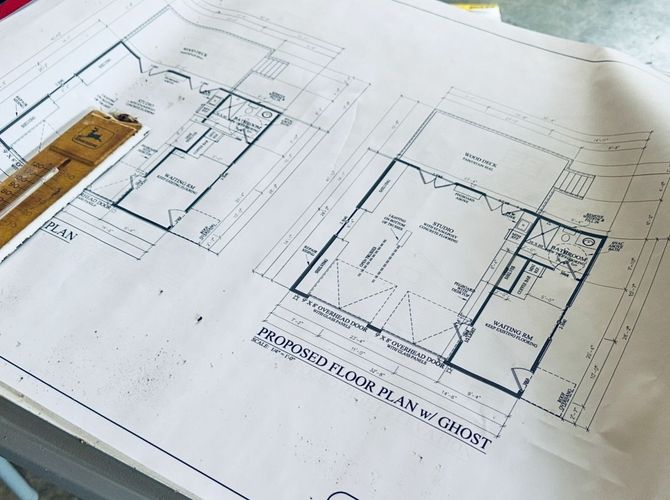 Blueprints for the Luminous Life studio.