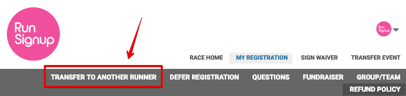 Ventura Marathon - Transfer your Registration to New Runner instructions 