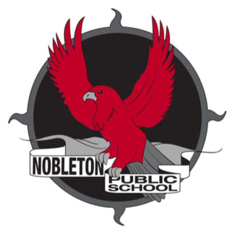 Red hawk emblem with 