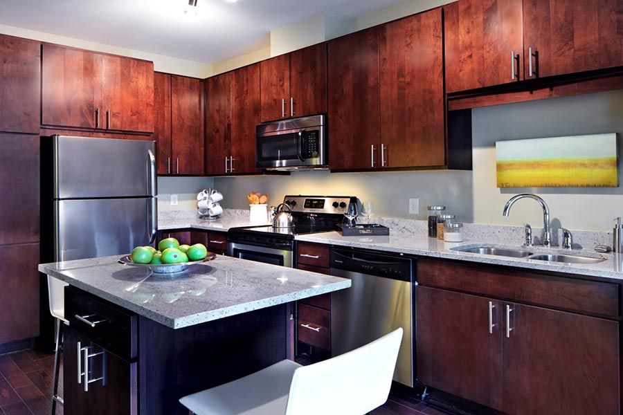 Kitchen with Island | 222 Hennepin