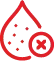 Red warning droplet icon with an X inside, indicating an error or invalid status