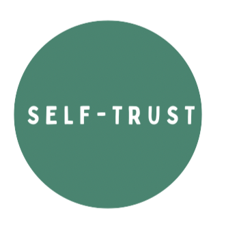 A green circle with the words self-trust on it