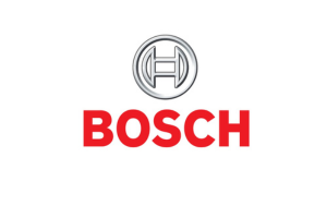 The red Bosch brand logo with its signature circular metallic icon on a white background.