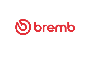 A red Brembo logo consisting of a circular icon and the lowercase text